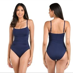 🌻NEW w.tags La Blanca Blue Island Goddess Lingerie One Piece Swimsuit Size 6